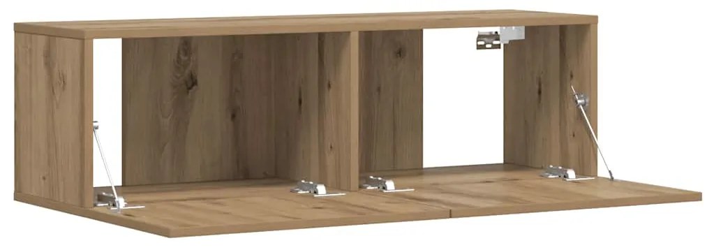 vidaXL Ντουλάπι Τηλεόρασης Τοίχου Artisan Δρυς 100x30x30 εκ Επ. Ξύλο