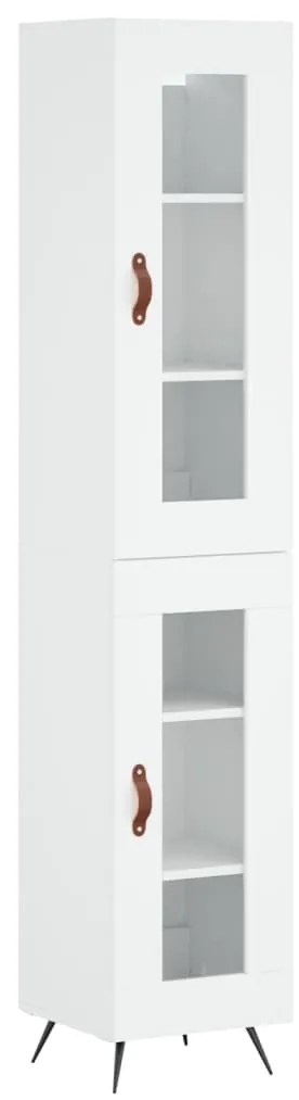 vidaXL Ντουλάπι Λευκό 34,5 x 34 x 180 εκ. από Επεξεργασμένο Ξύλο