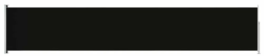 vidaXL Σκίαστρο Πλαϊνό Συρόμενο Βεράντας Μαύρο 117 x 600 εκ.