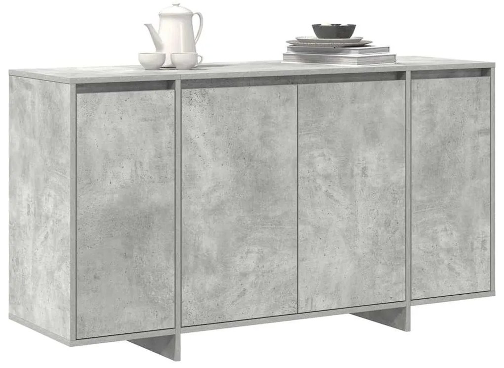 vidaXL Πλαϊνό γραφείο Γκρι σκυροδέματος 135 x 41 x 69 cm