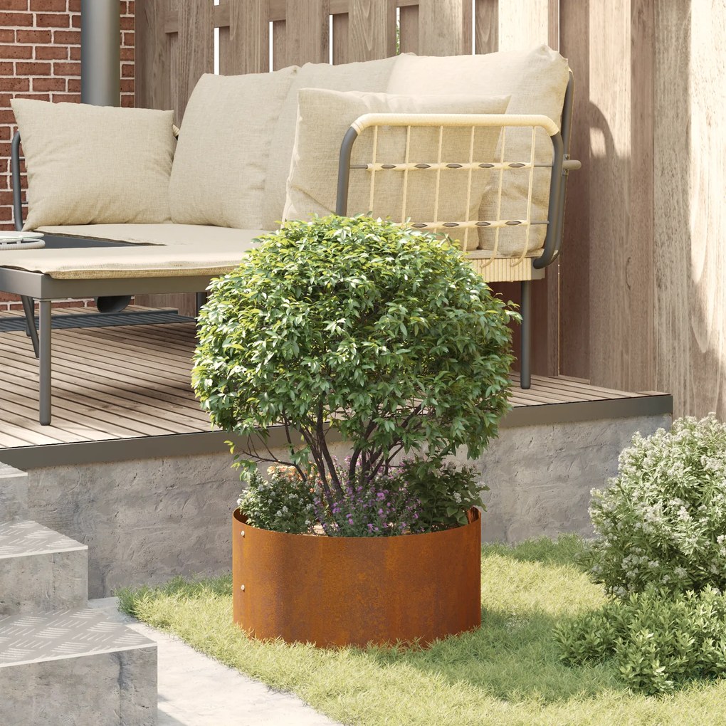 vidaXL Γλάστρα Κήπου 40x40x20 εκ από Corten Χάλυβα