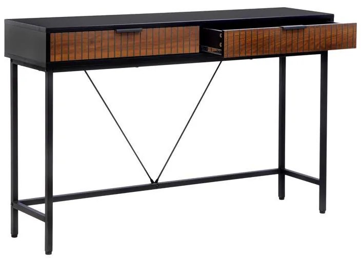 Κονσόλα FL2405 Fylliana Μαύρο - Grey Oak 120x30x76 εκ. 120x30x76 εκ.