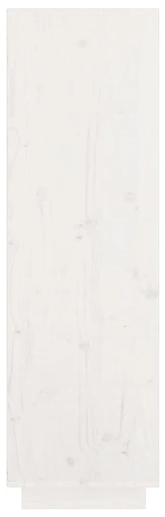 Ντουλάπι Ψηλό Λευκό 74 x 35 x 117 εκ. από Μασίφ Ξύλο Πεύκου - Λευκό