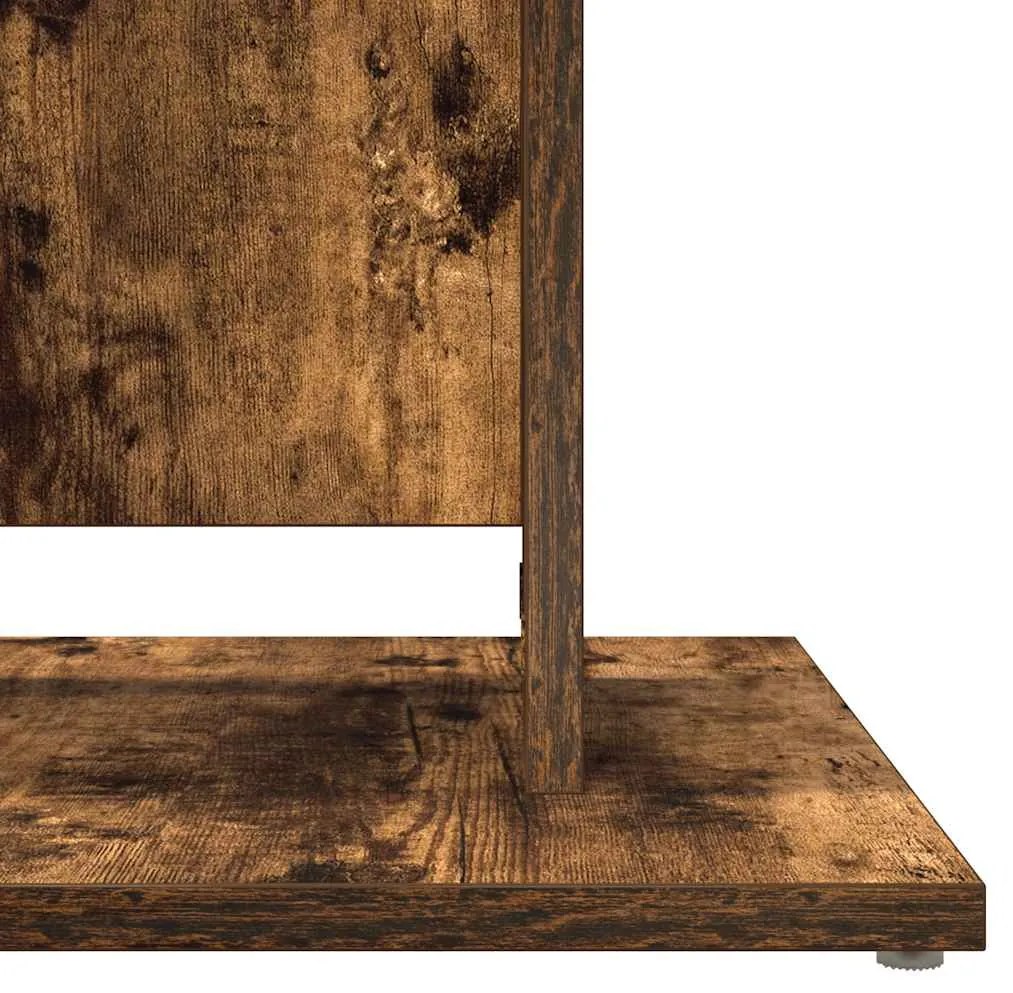 vidaXL Τραπέζι Bistro Καπνιστή Δρυς 60x60x75 εκ από Επεξεργασμένο Ξύλο