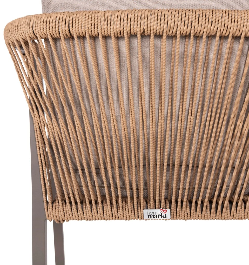 ΠΟΛΥΘΡΟΝΑ MAERLY HM6051.04 ΣΑΜΠΑΝΙ ΑΛΟΥΜΙΝΙΟ-P.E.RATTAN ΦΥΣΙΚΟ-ΜΑΞΙΛΑΡΙΑ ΜΠΕΖ 57x61x75Υ εκ.