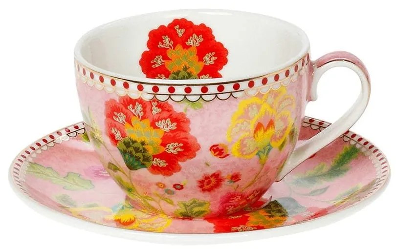 Φλυτζάνι Καφέ Floral Pink 14.221.17 120ml Pink-Multi Cryspo Trio Πορσελάνη
