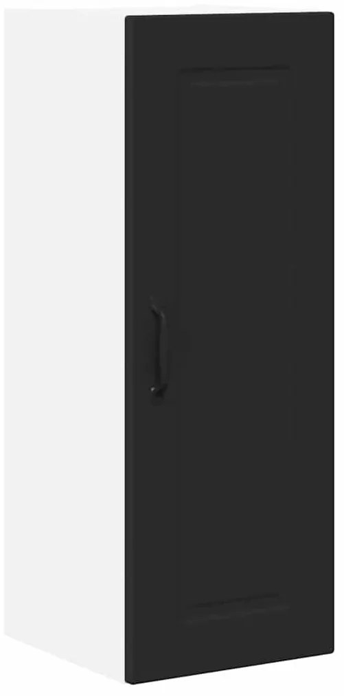 vidaXL Ντουλάπα Κουζίνας Μαύρο 30 x 31 x 80 εκ. Επεξεργασμένο ξύλο