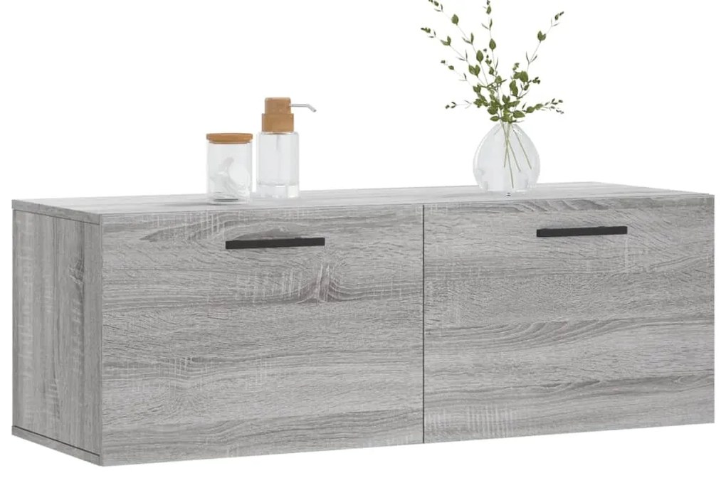 vidaXL Ντουλάπι Τοίχου Γκρι Sonoma 100x36,5x35 εκ. Επεξεργασμένο Ξύλο