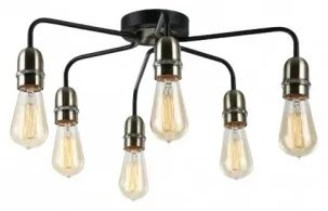 Φωτιστικό Οροφής 6xE27 15W Μαύρο Οξυντέ 123-02302-13 Luma Lighting 123-02302-13 Ορείχαλκος