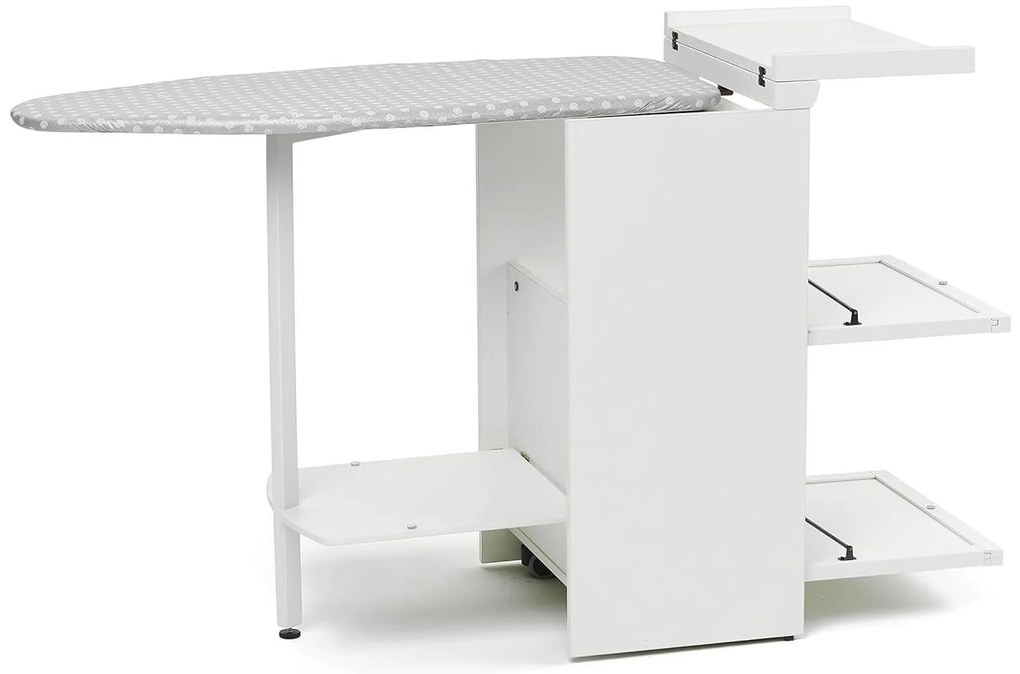 Ξύλινη Σιδερώστρα Stiromobile ARiT με 3 ράφια και διαστάσεις 153x55x88cm - White