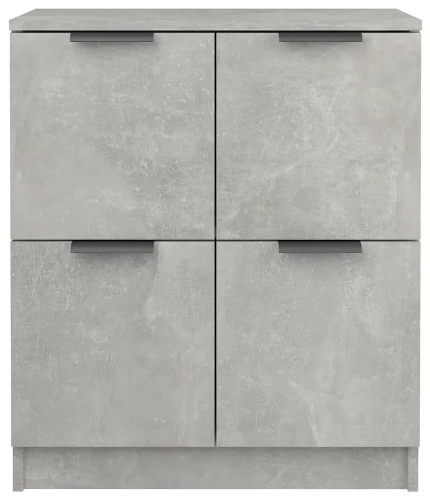 vidaXL Ντουλάπια 2 τεμ. Γκρι Σκυροδέματος 60x30x70 εκ. Επεξεργ. Ξύλο