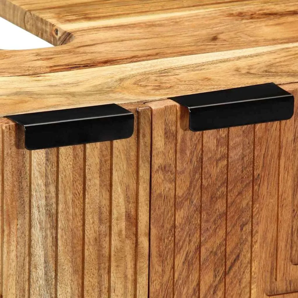 vidaXL Ντουλάπα Μπάνιου Καφέ 62 x 33 x 58 εκ. Μασίφ ξύλο ακακίας