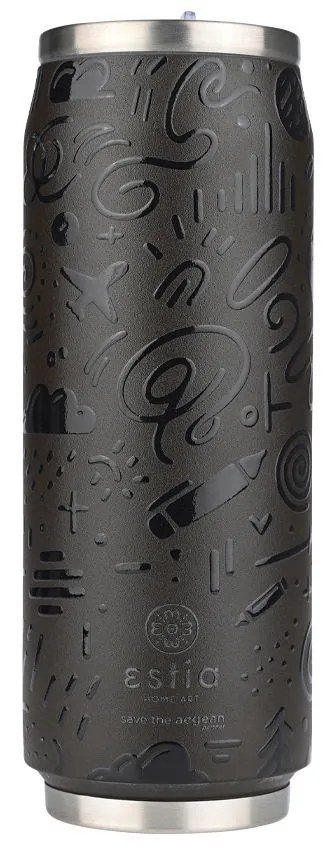 Estia 01-22631 Save the Aegean Θερμος Travel cup 500ml, Noir Echo