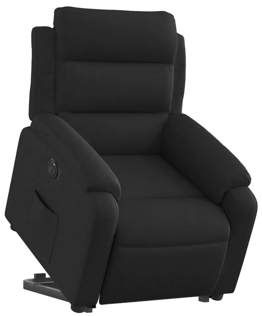 vidaXL Πολυθρόνα Ηλεκτρική Ανακλινόμενη με Ανύψωση Μαύρη Υφασμάτινη