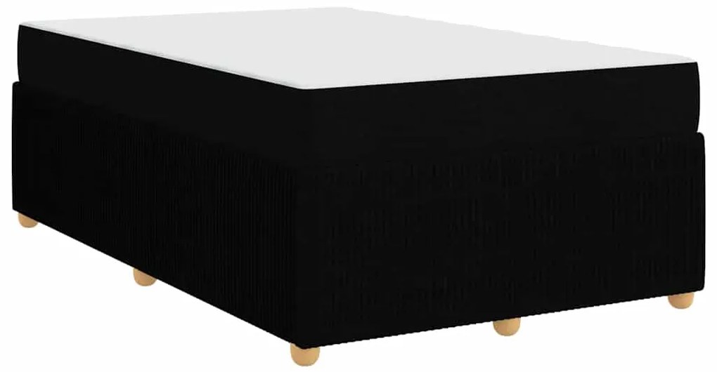 vidaXL Σκελετός κρεβατιού με στρώμα Μαύρο 120 x 200 cm ύφασμα