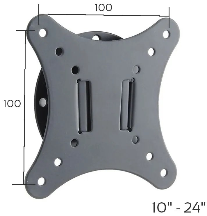 Osio OSM-5814 Βάση τηλεόρασης 10″ – 24″ VESA 100 x 100-185304-5814