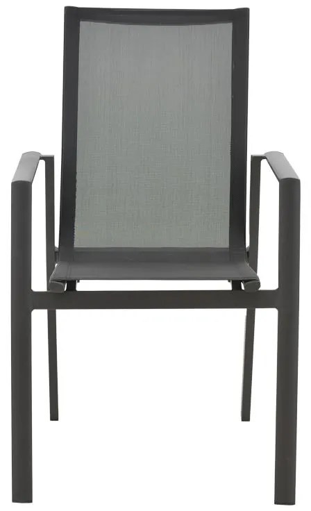 Καρέκλα - Πολυθρόνα κήπου Dashiell αλουμίνιο μαύρο textilene μαύρο 71x58x94 εκ. 71x58x94 εκ.