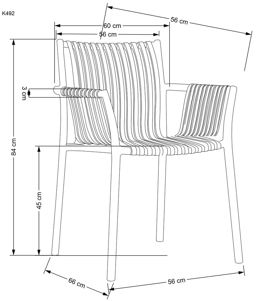 K492 chair white DIOMMI V-CH-K/492-KR-BIAŁY