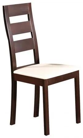 MILLER καρέκλα Οξυά Σκούρο Καρυδί/PVC Εκρού 45x52x97cm Ε782