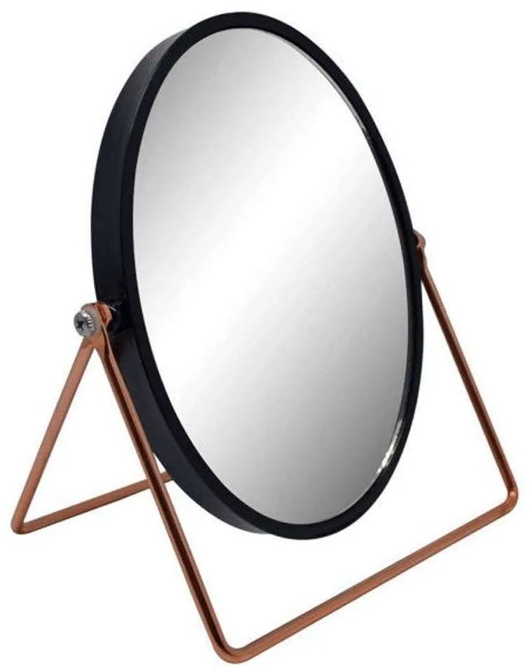 Καθρέπτης Επιτραπέζιος 803545 17x8,8x20cm Rose Gold-Black Ankor Plastic, Glass