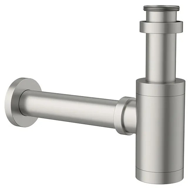 L Shaped Brushed nickel - Σιφώνι νιπτήρος - 15229