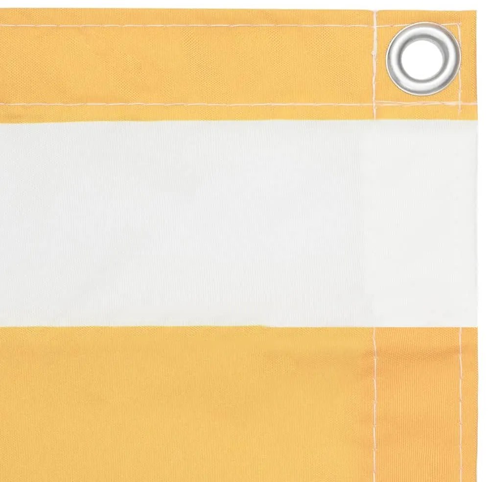 Διαχωριστικό Βεράντας Λευκό/Κίτρινο 120 x 300 εκ. Ύφασμα Oxford - Πολύχρωμο