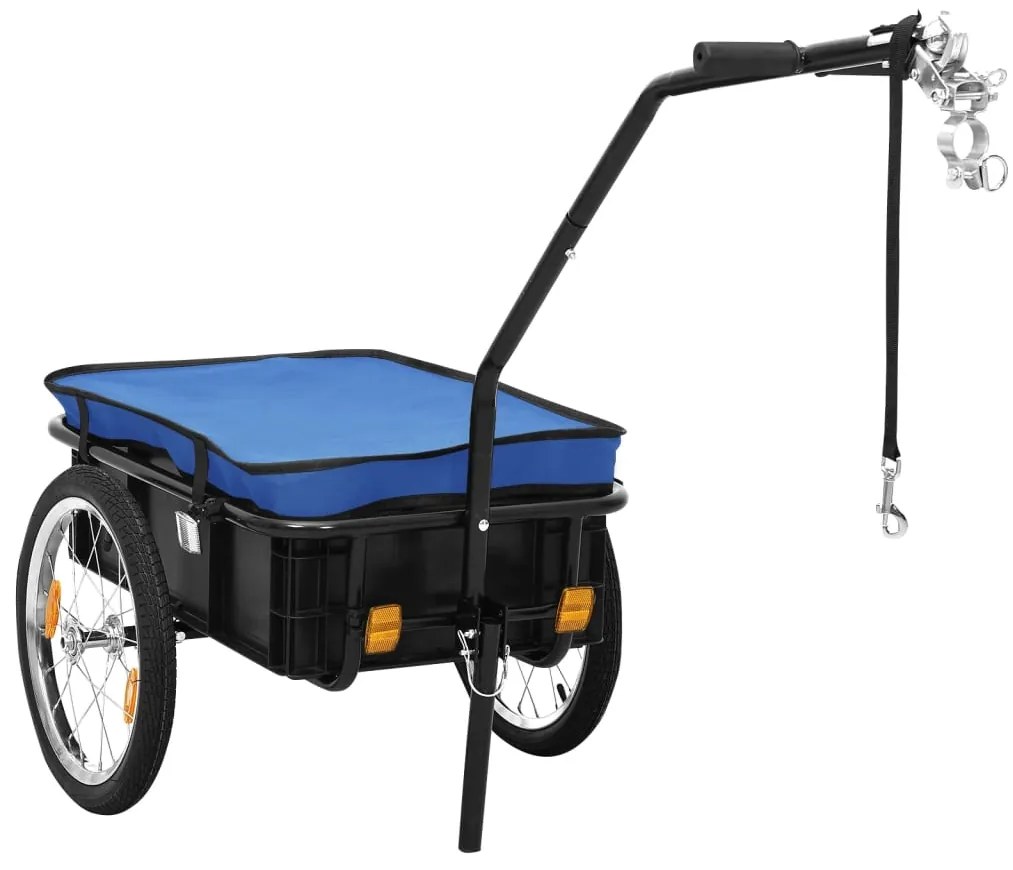 vidaXL Τρέιλερ ποδηλάτου Μπλε 155x60x83 εκ. Ατσάλι
