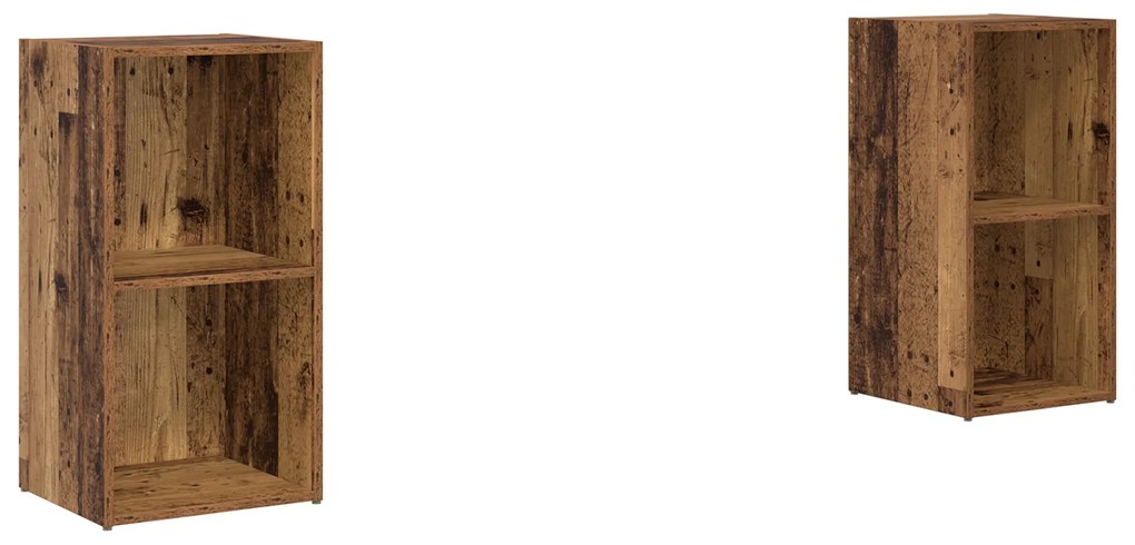 vidaXL Σετ επίπλου τηλεόρασης 2 pcs Παλαιό ξύλο 72 x 35 x 36.5 cm