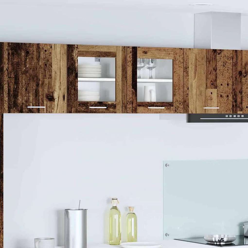 vidaXL Κρεμαστό ντουλάπι Riga 2 pcs Παλιό Ξύλο 40 x 31 x 40 εκ.