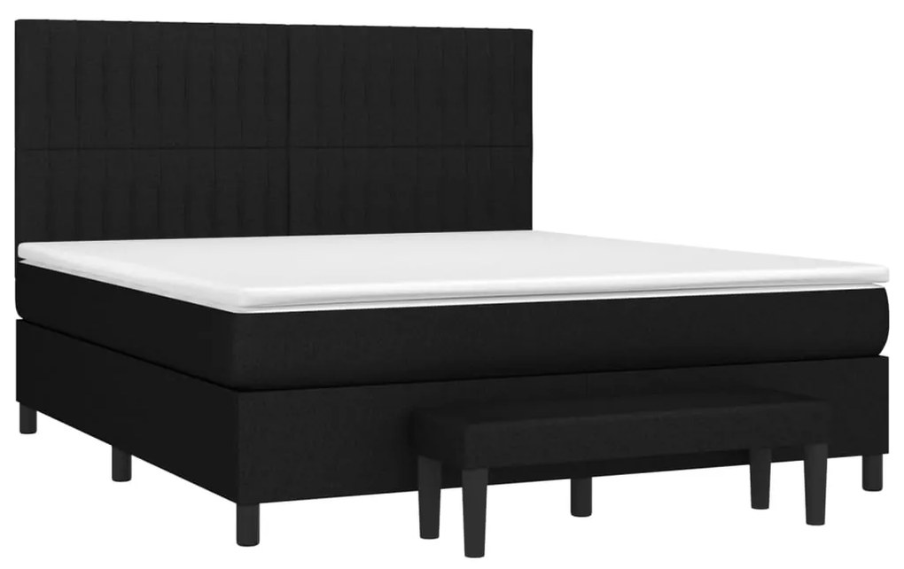 ΚΡΕΒΑΤΙ BOXSPRING ΜΕ ΣΤΡΩΜΑ ΜΑΥΡΟ 180X200 ΕΚ. ΥΦΑΣΜΑΤΙΝΟ 3136775