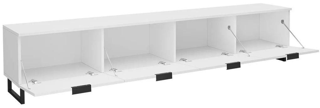 Τραπέζι Tv Sarasota M103, Μαύρο, Γραφίτης, 200x40x33cm, 29 kg | Epipla1.gr