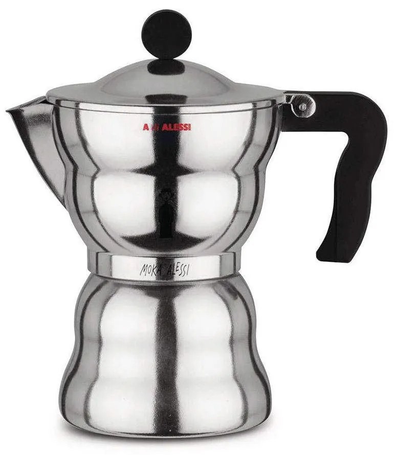 Καφετιέρα Espresso Moka AAM33/3 150ml Silver-Black Alessi Aluminium