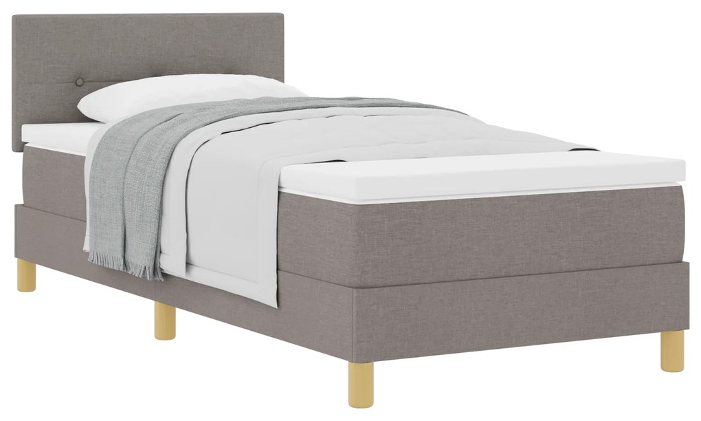 vidaXL Κρεβάτι Box Spring με Στρώμα Ταχέως 100x200 εκ Ύφασμα