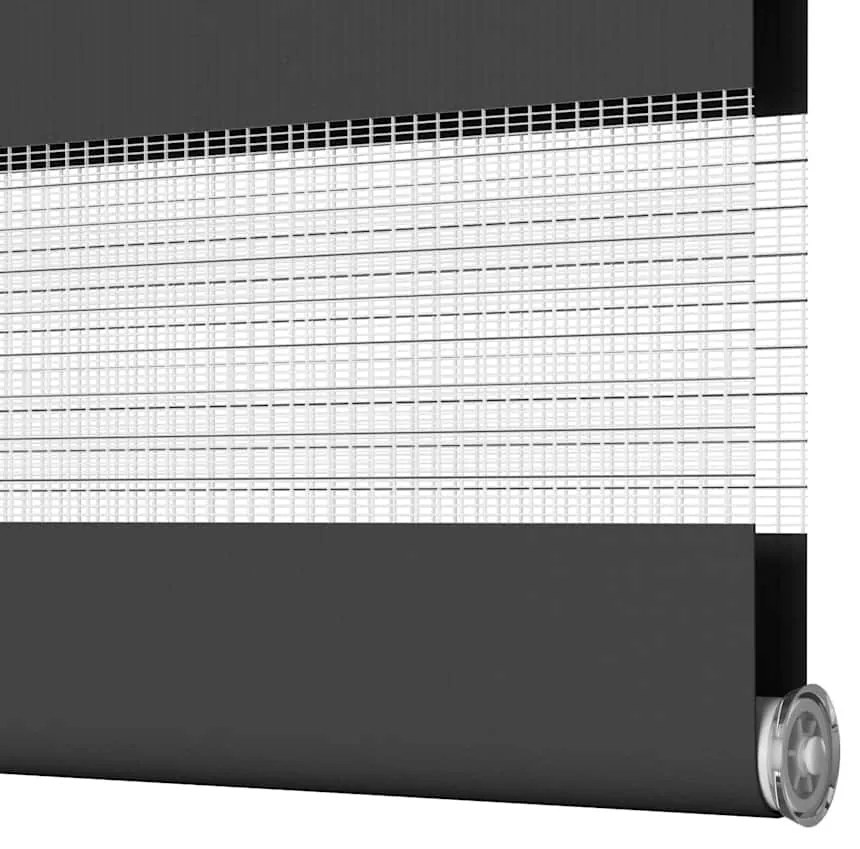 Ζέβρα τυφλή Μαύρο Πλάτος υφάσματος 125,9 εκ. Πολυεστέρας - Μαύρο
