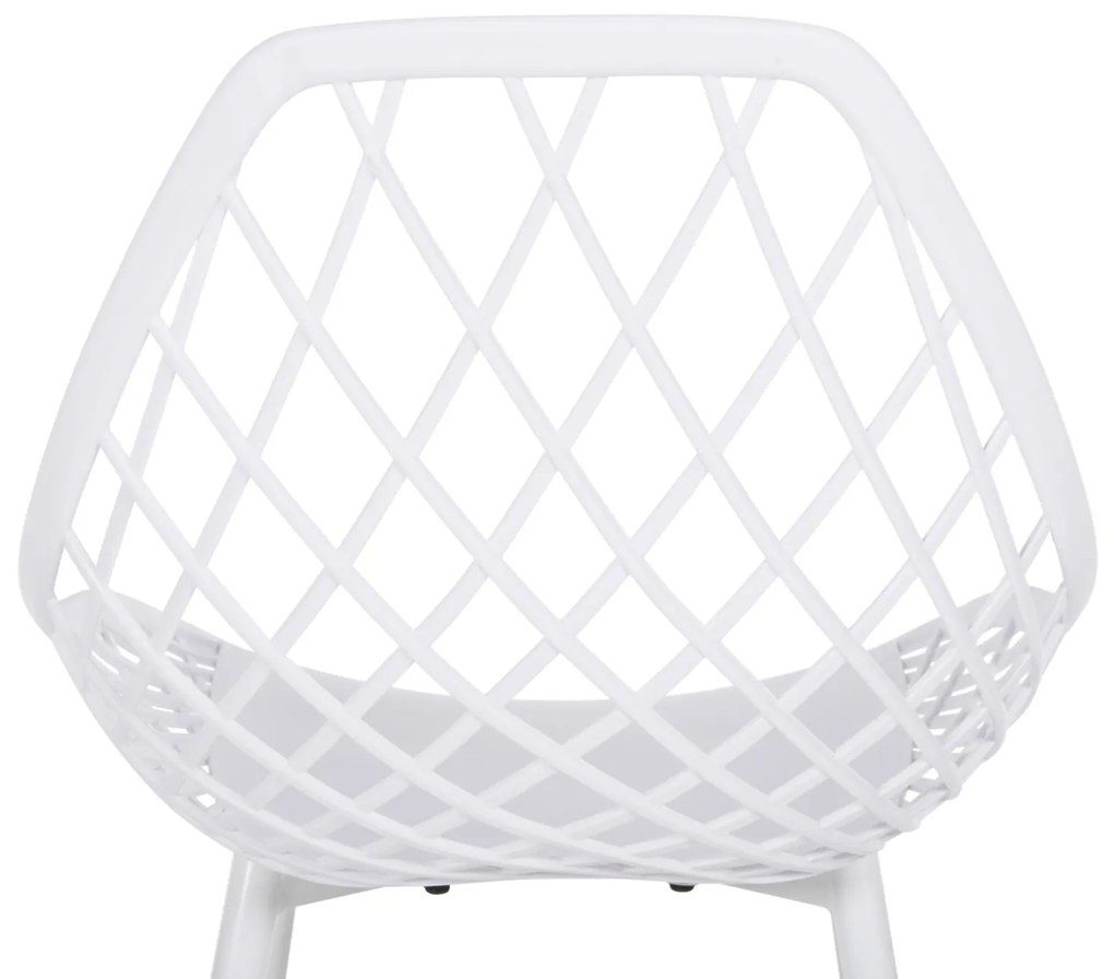 Καρέκλα LIO C9524.11 Πολυπροπυλενίου με Μεταλλικά πόδια Λευκή 52x53x82Υεκ. 4αδα 52x53x82 εκ.