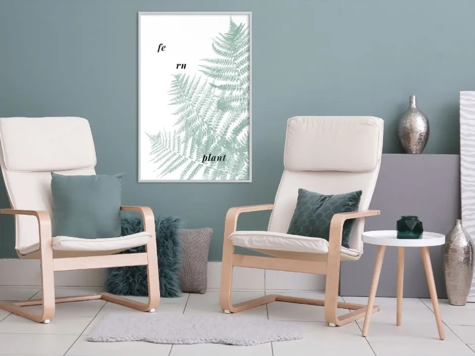 Αφίσα - Pale Green Fern - 20x30 - Χρυσό - Χωρίς πασπαρτού