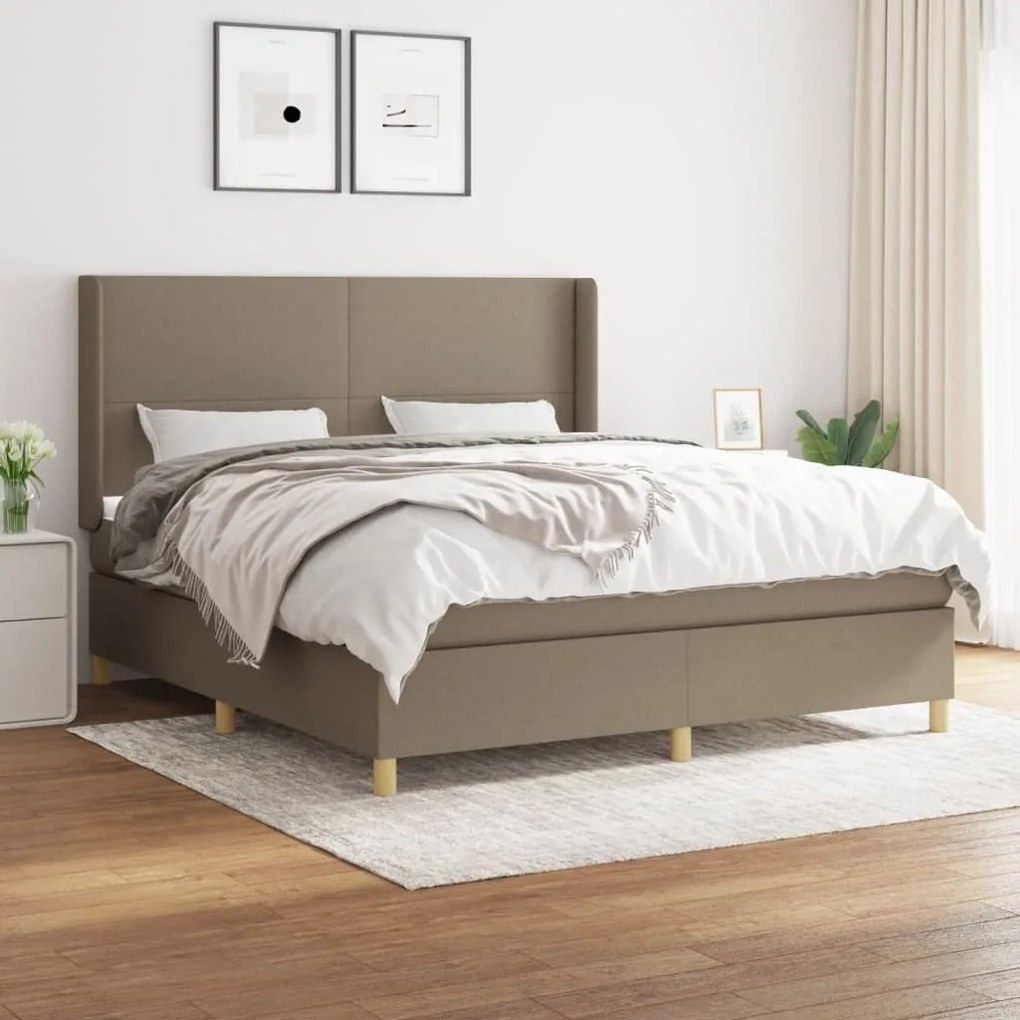 ΚΡΕΒΑΤΙ BOXSPRING ΜΕ ΣΤΡΩΜΑ TAUPE 180X200 ΕΚ. ΥΦΑΣΜΑΤΙΝΟ 3131853