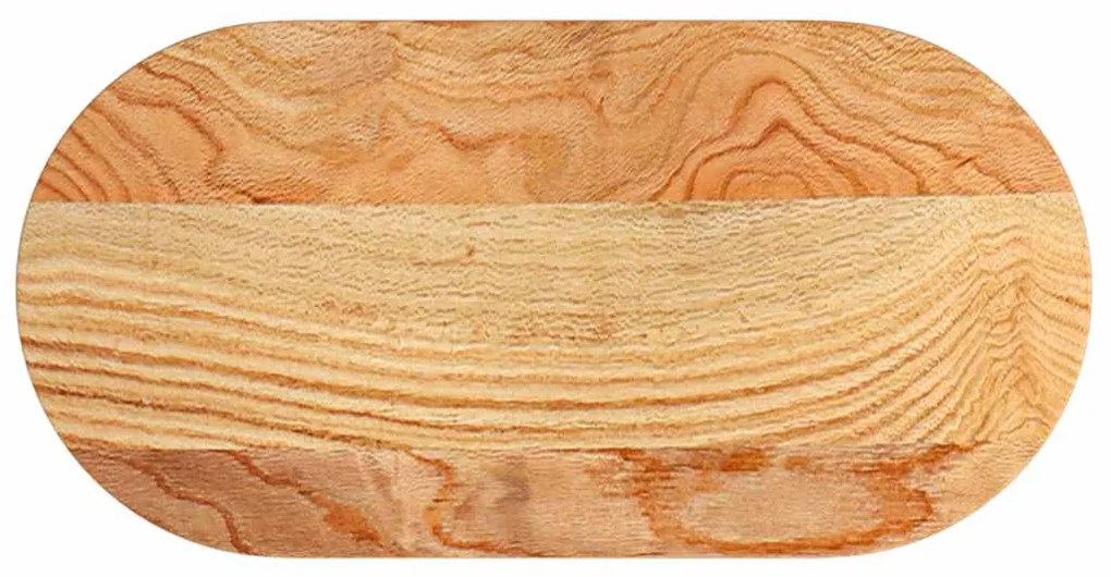 vidaXL Επιτραπέζια επιφάνεια Ανοιχτό Καφέ 80x40x2 εκ. Ξύλο Δρυός Οβάλ