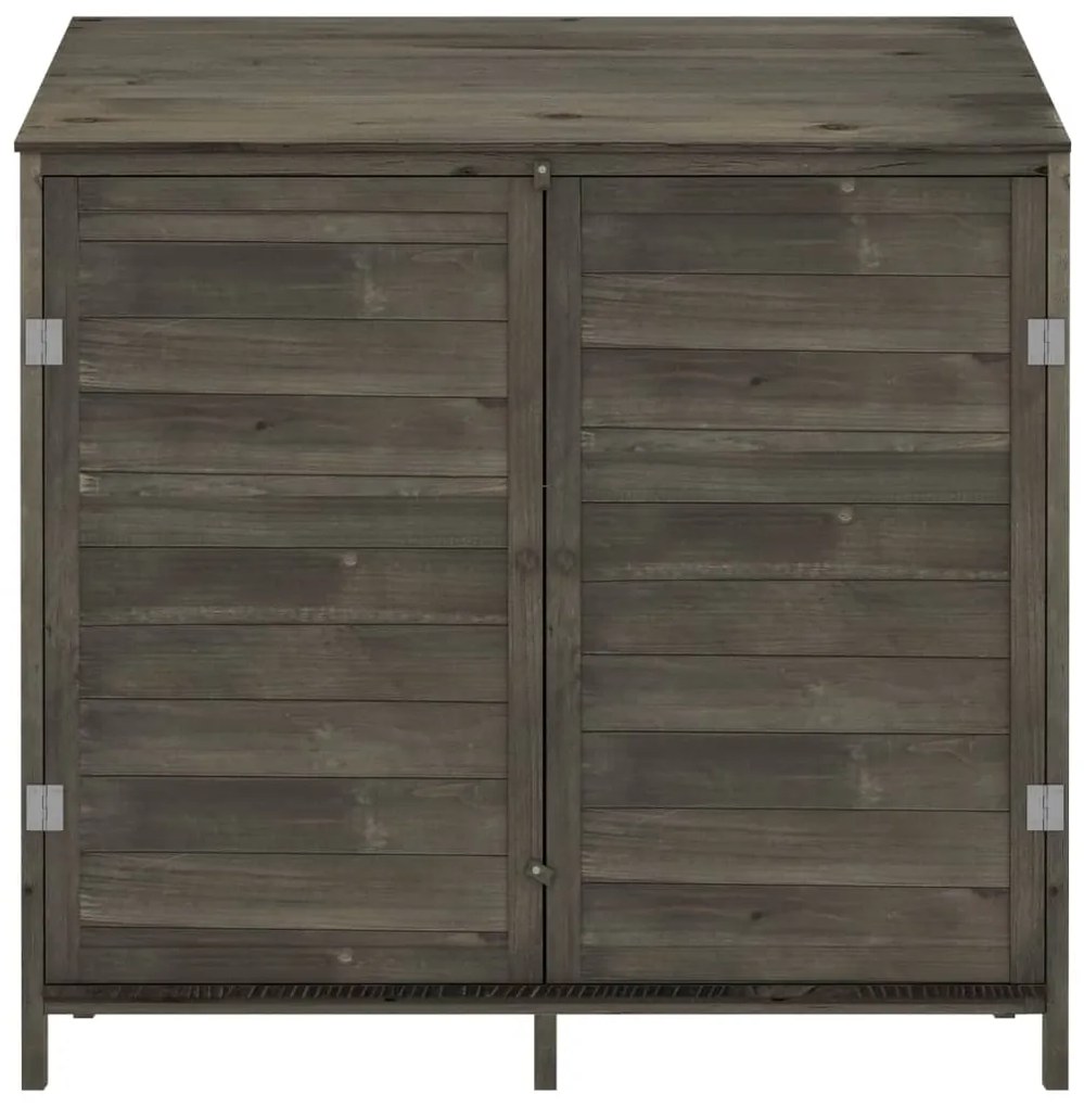 vidaXL Αποθήκη Κήπου Ανθράκι 102 x 52 x 112 εκ. από Μασίφ Ξύλο Ελάτης