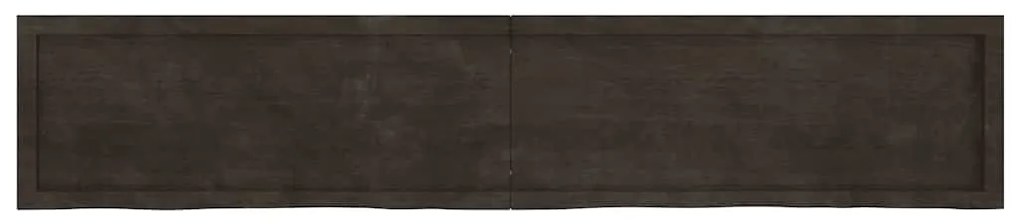 vidaXL Ράφι Τοίχου Σκούρο Καφέ 200x40x(2-6) εκ. Επεξ. Μασίφ Ξύλο Δρυός