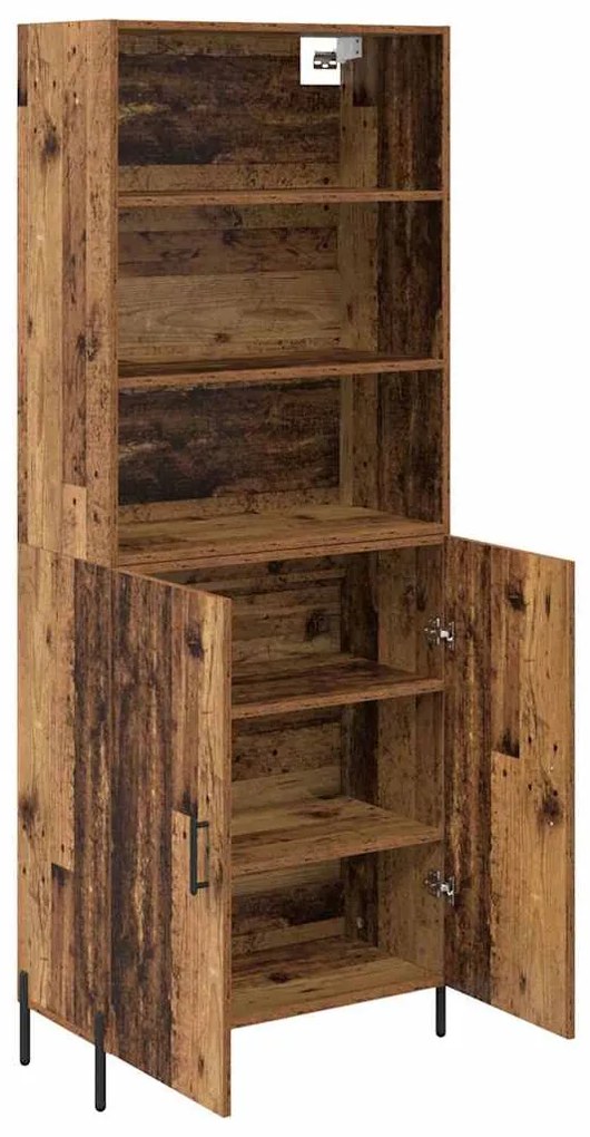 vidaXL Highboard Παλιό Ξύλο 69,5 x 32,5 x 180 εκ Επεξεργασμένο ξύλο