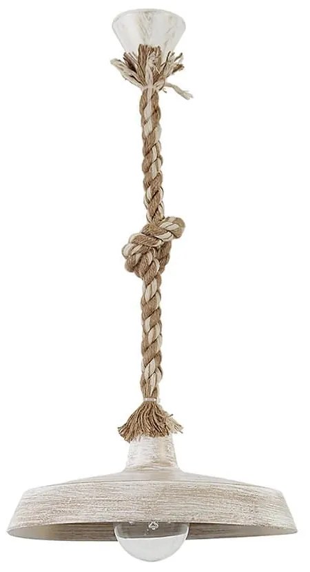 Φωτιστικό Οροφής US-GAS 1L 31-1103 Mix-Rope White-Bronze Heronia Rope, Plastic