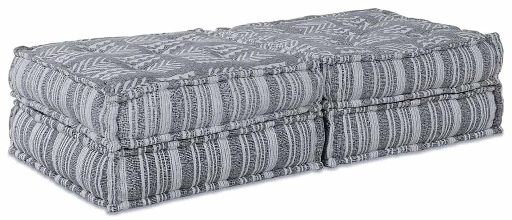 vidaXL Διθέσια Πολυθρόνα Modular Σαλονιού Αναδιπλούμενη σε Ανοιχτό Γκρι Ύφασμα