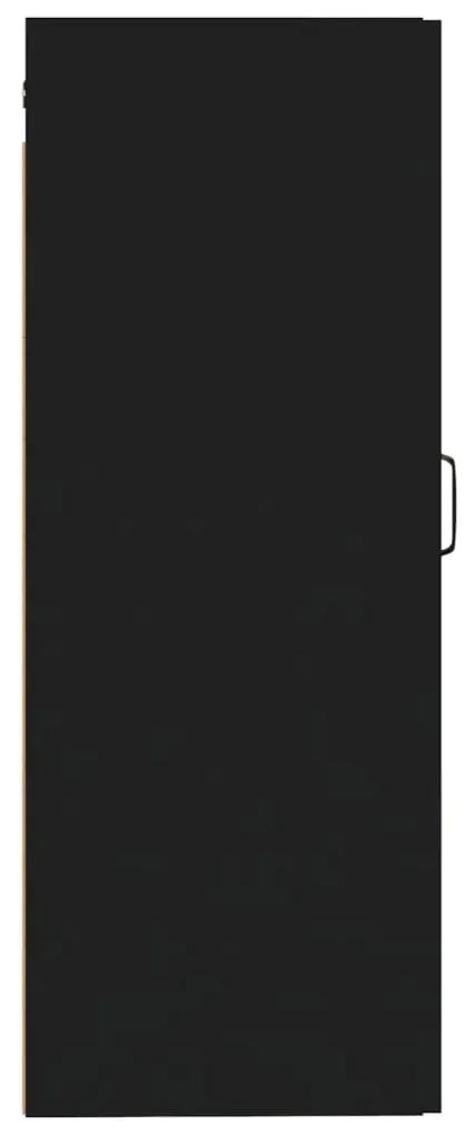 vidaXL Ντουλάπι Κρεμαστό Μαύρο 35 x 34 x 90 εκ. Επεξεργασμένο Ξύλο