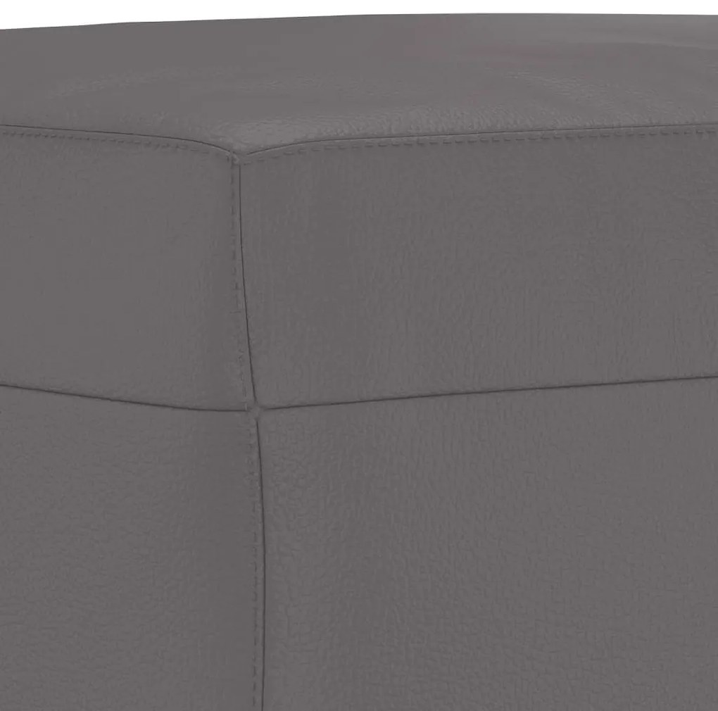 vidaXL Πολυθρόνες Σετ 3 Τεμαχίων Γκρι Συνθετικό Δέρμα με Μαξιλάρια