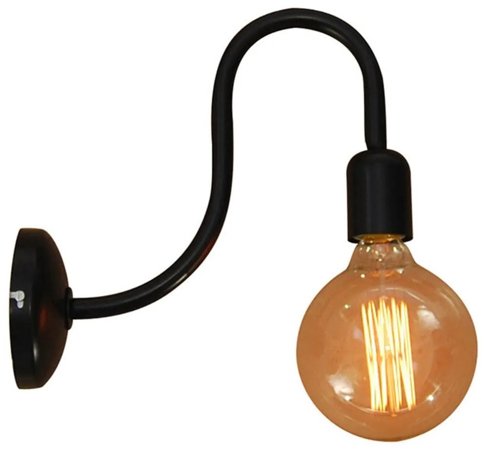 Φωτιστικό Τοίχου - Απλίκα HL-125-1W0 77-2897 Selena Black Homelighting Metal