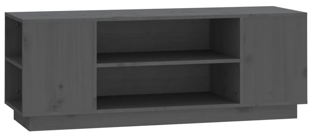 vidaXL Έπιπλο Τηλεόρασης Γκρι 110x35x40,5 εκ. από Μασίφ Ξύλο Πεύκου