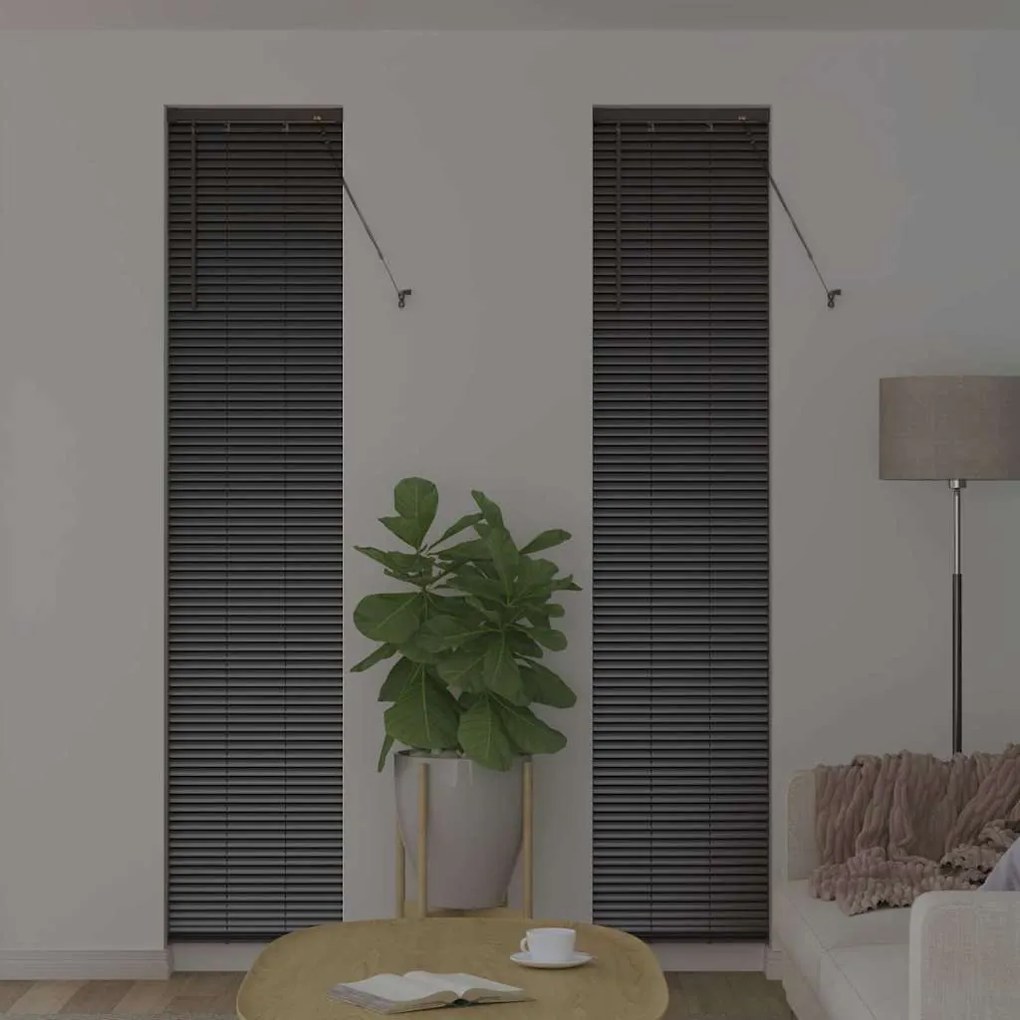 vidaXL Ρολό Παραθύρου με κουρτίνες Άλλο Μαύρο 80 x 130 εκ Αλουμίνιο