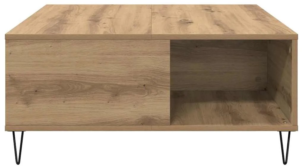 vidaXL Τραπεζάκι σαλονιού artisan δρυς 80 x 80 x 36.5 εκ