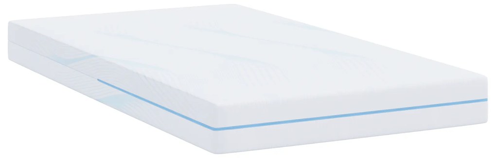 vidaXL Στρώματα Λευκό 100 x 200 cm 100% ύφασμα πολυεστέρα με τζακάρ